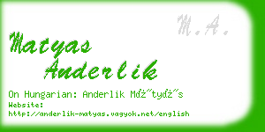 matyas anderlik business card